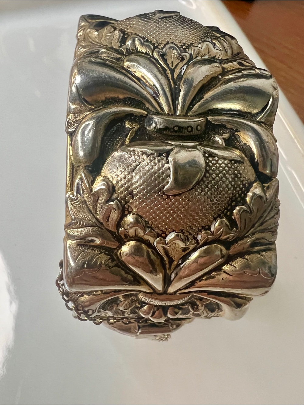 Vintage Repousse Wide Cuff Bangle Bracelet Art Nouveau
Whiting Davis Style - Picture 3 of 8